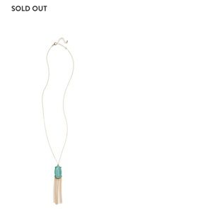 Bp stone and tassel necklace.
